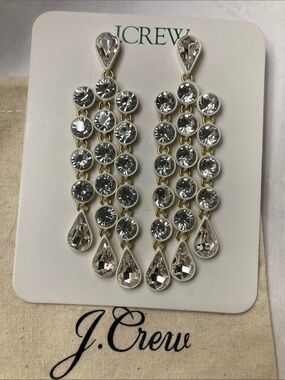 JCrew Sparkly waterfall earrings